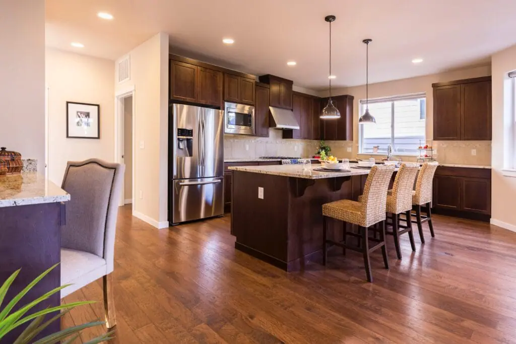 Smooth and polished hardwood surface