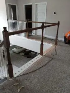 Architectural design featuring innovative railing and balusters.