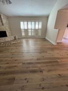 Luxe vinyl floors with a realistic wood-look design.