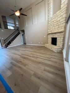 Luxury vinyl tiles creating a high-end interior.