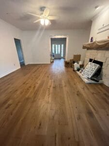 Engineered wood materials used for creative construction.