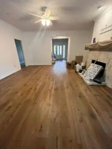 Engineered wood materials used for creative construction.
