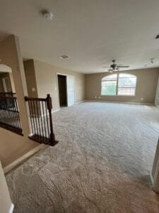 Meticulous carpet installation process in Pearland, TX