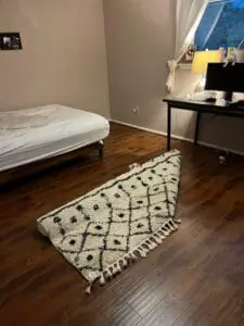Laminate wood-look flooring for a budget-friendly option.