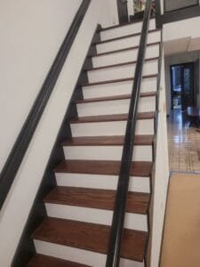 Solid wood stair treads for a timeless look