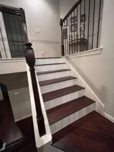 Hardwood stair treads adding elegance to a home