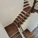 Solid wood treads in a traditional interior