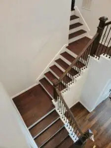 Solid wood treads in a traditional interior