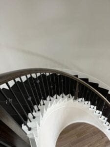 Craftsman-style wooden steps for durability.
