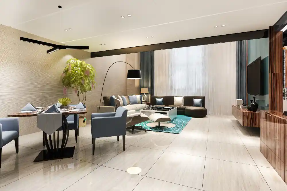 Tile flooring installation for Houston home